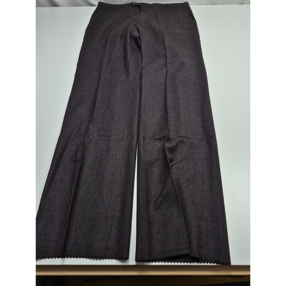 VTG Sansabelt Dress Pants Mens 40x36 Gray Wool Flat Front Straight Unhemmed NWT